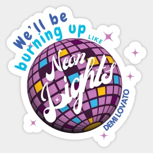 Neon Lights - Demi Lovato Sticker